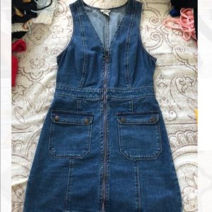 Forever 21 Zipper Front Jean Dress